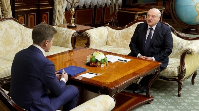 Сустрэча з губернатарам Прыморскага края Расіі Алегам Кажамякам